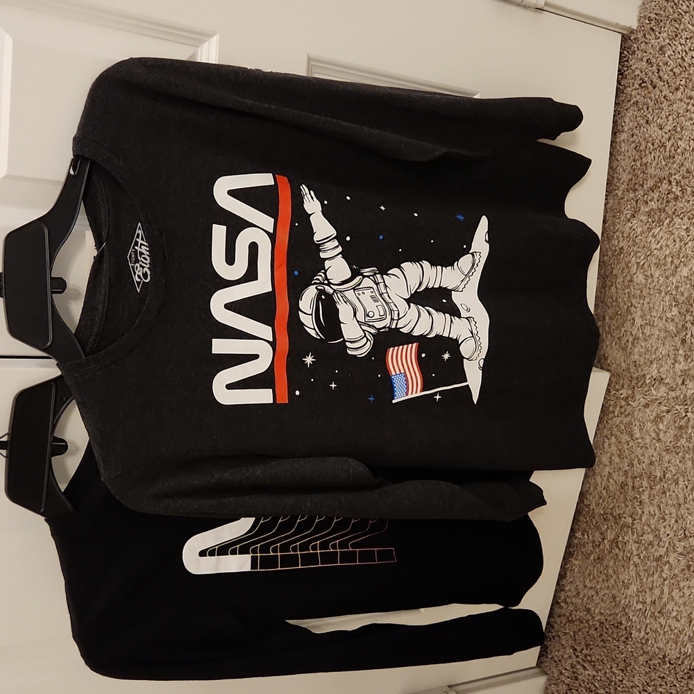Two Nasa long sleeve T-shirts for boys